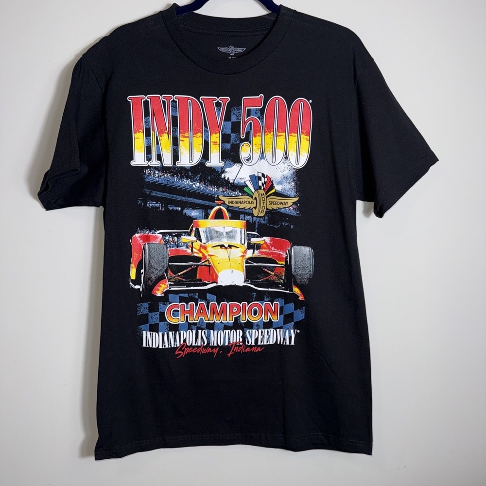 Indy 500 Indianapolis Motor Speedway Distressed Retro‎ Poster Mens T-Shirt Small